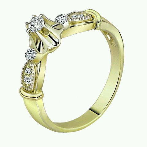 Помолвочное кольцо 81302 из Желтое золото от Ювелирный салон Юверос 1