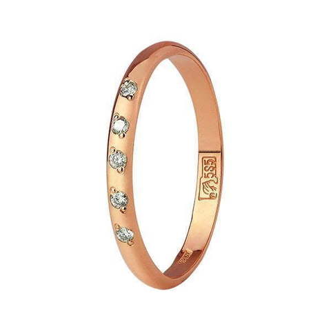 Обручальное кольцо Кл 028 из Розовое (красное) золото от Ювелирный салон Юверос 1