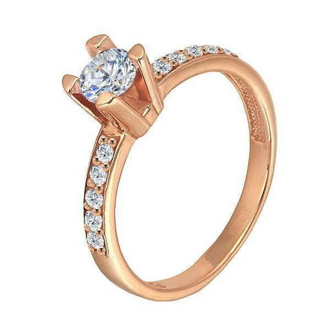 Помолвочное кольцо 10008К из Розовое (красное) золото от Ювелирный салон Юверос 1