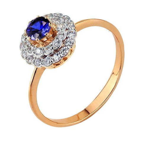 Помолвочное кольцо 0130162Фс из Розовое (красное) золото от Ювелирный салон Юверос 1