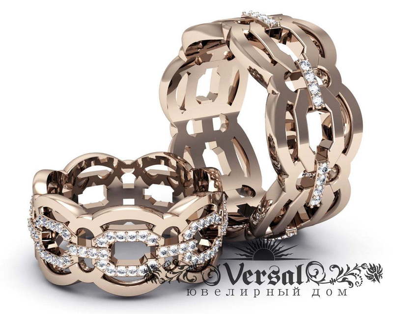Обручальные кольца из розового золота VGOK0066 из Розовое (красное) золото от Ювелирный Дом Версаль 1