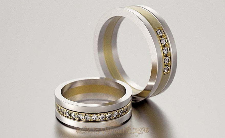 Обручальные кольца VGOK0126 из Комбинированные от Ювелирный Дом Версаль 1
