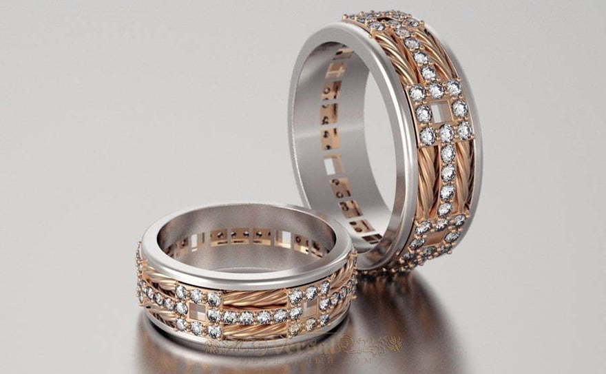 Обручальные кольца VGOK0092 из Комбинированные от Ювелирный Дом Версаль 1