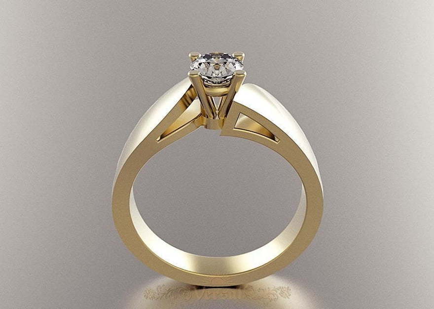 Помолвочное кольцо VGPK0048 из Желтое золото от Ювелирный Дом Версаль 1