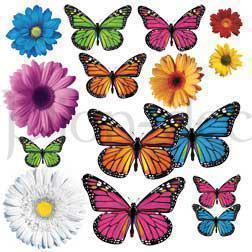 Апкликация Цветочки и бабочки от  1