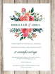 Прямоугольные / Квадратные, Электронное приглашение Приглашение Flowers melody от Праздничная полиграфия Lovely Mood 1