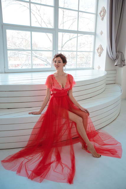 Красное платье Камелия от Будуарные платья Юлии Блейх 1