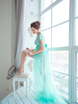 Платье Камелия цвета тиффани от Будуарные платья Юлии Блейх 3