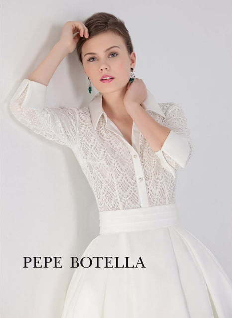 Свадебное платье Pepe Botella (Арт.550). Силуэт А-силуэт. Цвет Белый / Молочный, Айвори / Капучино. Вид 1