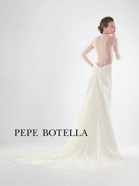 Свадебное платье Pepe Botella (Арт. 538). Силуэт Прямое. Цвет Белый / Молочный, Айвори / Капучино. Вид 2
