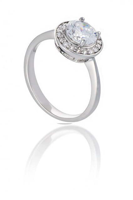 Помолвочное кольцо R03 из Посеребренная бижутерия от Love Wedding Couture 1