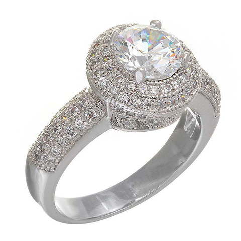 Помолвочное кольцо SJ14249 из Посеребренная бижутерия от Love Wedding Couture 1