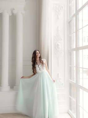 Свадебное платье Модель 072. Силуэт А-силуэт. Цвет Тиффани. Вид 2