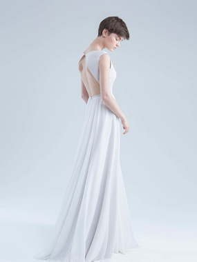 Свадебное платье Адели. Силуэт А-силуэт. Цвет Белый / Молочный. Вид 2