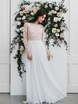 Свадебное платье в греческом стиле с длинным рукавом 7852. Силуэт А-силуэт, Греческий. Цвет Белый / Молочный. Вид 1