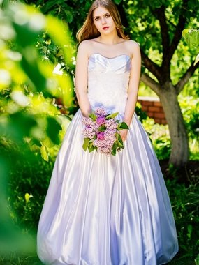 Свадебное платье 193. Силуэт Пышное, А-силуэт. Цвет Белый / Молочный. Вид 2