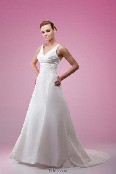 Свадебное платье 7115. Силуэт А-силуэт. Цвет Белый / Молочный. Вид 1
