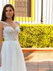 Свадебное платье Nisha. Силуэт А-силуэт. Цвет Белый / Молочный. Вид 3