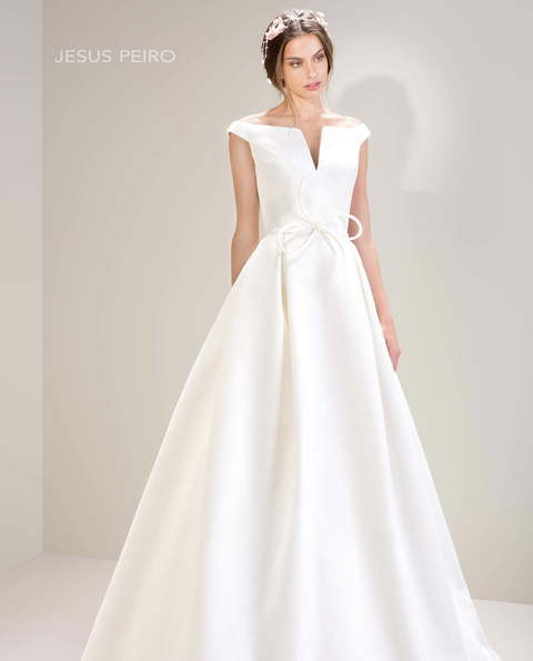 Свадебное платье 7007. Силуэт А-силуэт. Цвет Белый / Молочный. Вид 1