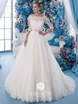 Свадебное платье Leonarda. Силуэт А-силуэт. Цвет Белый / Молочный. Вид 1