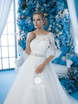 Свадебное платье Leonarda. Силуэт А-силуэт. Цвет Белый / Молочный. Вид 4