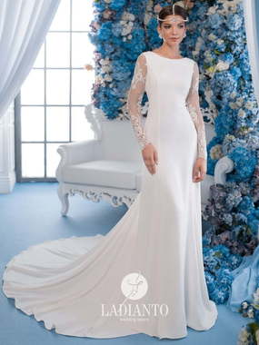 Свадебное платье Lazzara. Силуэт А-силуэт, Рыбка. Цвет Белый / Молочный. Вид 1