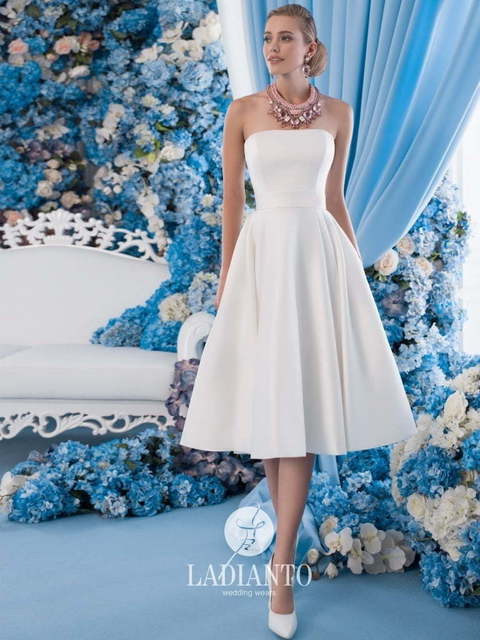 Свадебное платье Lisa. Силуэт А-силуэт. Цвет Белый / Молочный. Вид 1