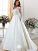 Свадебное платье 13381. Силуэт А-силуэт. Цвет Белый / Молочный. Вид 3
