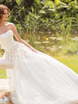 Свадебное платье Росанна. Силуэт А-силуэт. Цвет Белый / Молочный. Вид 1