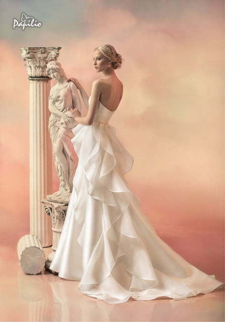 Свадебное платье Ребека. Силуэт Пышное, А-силуэт. Цвет Белый / Молочный. Вид 1