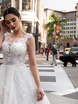 Свадебное платье Kristen. Силуэт Пышное, А-силуэт. Цвет Белый / Молочный. Вид 3