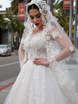 Свадебное платье Kristen. Силуэт Пышное, А-силуэт. Цвет Белый / Молочный. Вид 4