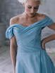 Свадебное платье Alya. Силуэт А-силуэт. Цвет Голубой / Синий. Вид 4