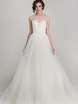 Свадебное платье 928. Силуэт А-силуэт. Цвет Белый / Молочный. Вид 1