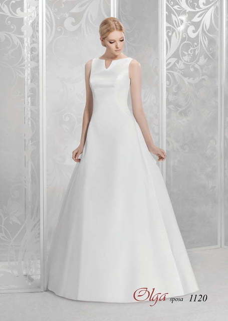 Свадебное платье 1120. Силуэт А-силуэт. Цвет Белый / Молочный. Вид 1