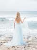 Свадебное платье Aquamarine. Силуэт А-силуэт. Цвет Белый / Молочный, Голубой / Синий. Вид 4