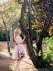Свадебное платье Iris mini. Силуэт А-силуэт. Цвет оттенки Розового. Вид 2