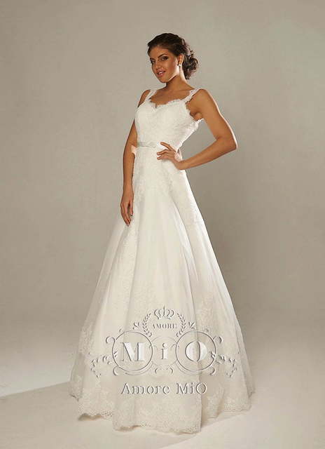 Свадебное платье Катарина 1. Силуэт А-силуэт. Цвет Белый / Молочный. Вид 1