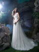 Свадебное платье 5025. Силуэт А-силуэт, Прямое. Цвет Белый / Молочный. Вид 1