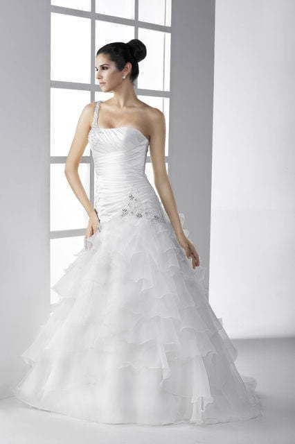 Свадебное платье Allegra. Силуэт А-силуэт. Цвет Белый / Молочный. Вид 1