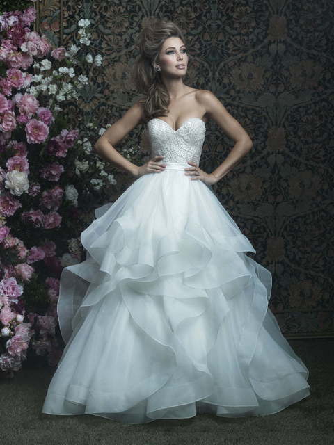 Свадебное платье C417. Силуэт Пышное, А-силуэт. Цвет Белый / Молочный. Вид 1