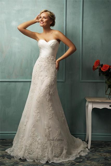 Свадебное платье Ivesa. Силуэт А-силуэт. Цвет Белый / Молочный. Вид 1