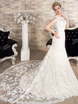 Свадебное платье SL0179. Силуэт А-силуэт. Цвет Айвори / Капучино. Вид 1