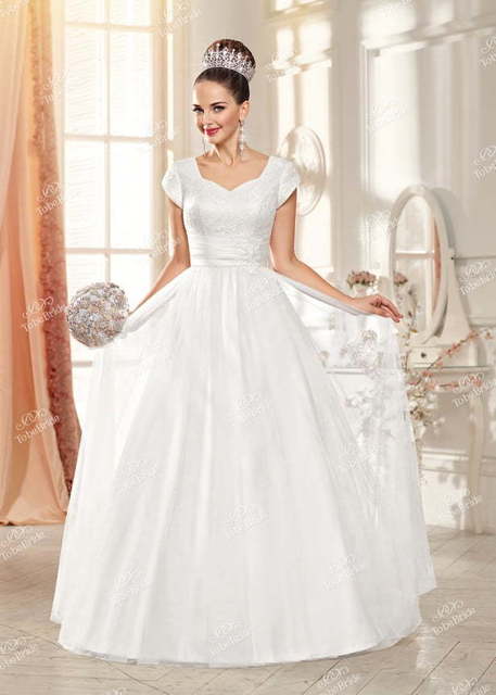 Свадебное платье SL0149. Силуэт Пышное, А-силуэт. Цвет Белый / Молочный. Вид 1