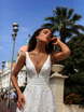 Свадебное платье Perla. Силуэт А-силуэт. Цвет Белый / Молочный. Вид 3