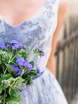 Свадебное платье Виола. Силуэт А-силуэт. Цвет Белый / Молочный, Голубой / Синий, Лавандовый / Фиолетовый. Вид 3