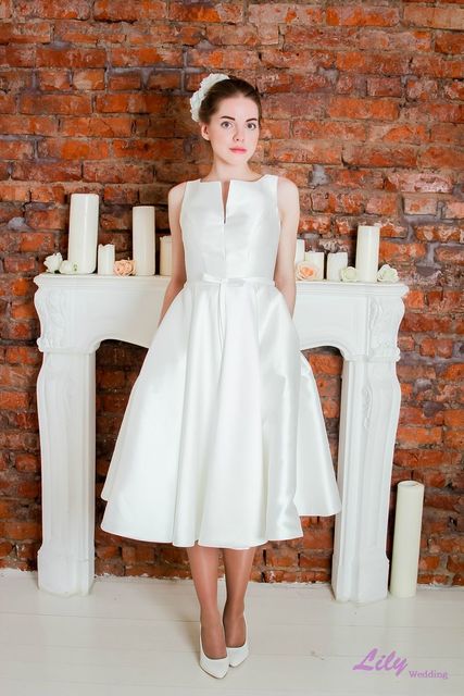Свадебное платье 2035. Силуэт А-силуэт. Цвет Белый / Молочный. Вид 1