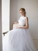 Свадебное платье 6005. Силуэт А-силуэт. Цвет Белый / Молочный. Вид 2