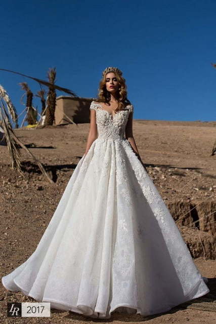 Свадебное платье Mariam. Силуэт Пышное, А-силуэт. Цвет Белый / Молочный. Вид 1