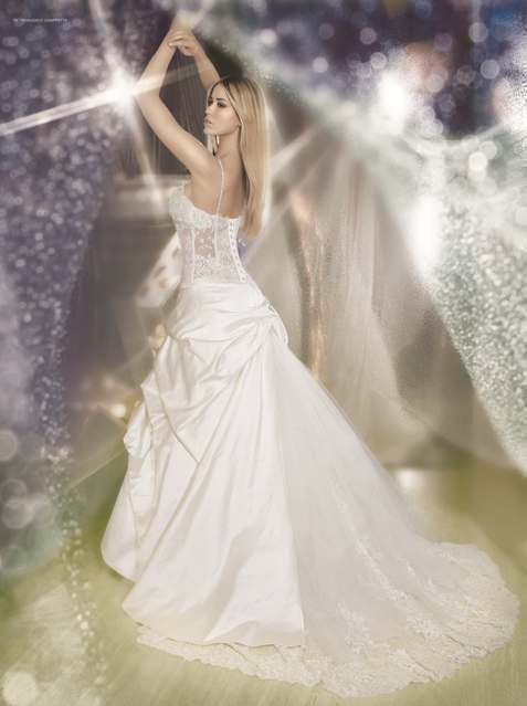 Свадебное платье Libano. Силуэт А-силуэт. Цвет Белый / Молочный, Айвори / Капучино. Вид 1
